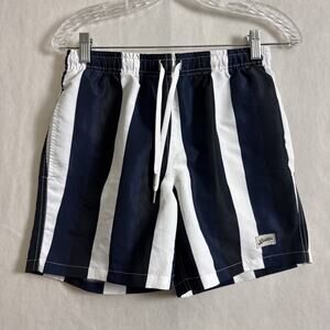 Bather Swim Men's Size XS Striped Mesh Lined Drawstring Shorts